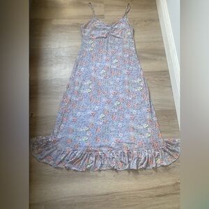 Floral Maxi Dress with Ruffle Hem